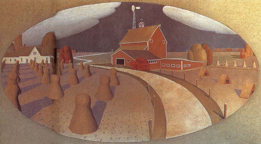 Grant Wood Farm View